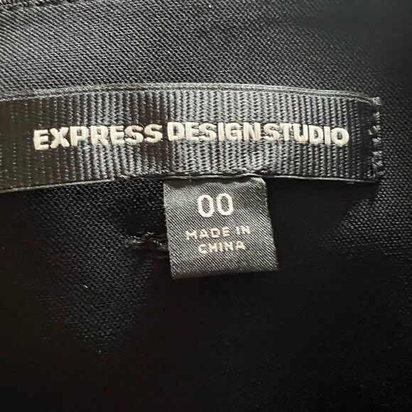 Express Design Studio black tiered mini skirt size 00 - Picture 6 of 8